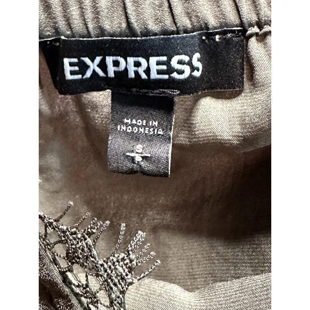 Express Black White Olive Camisole Lace Trim Cami Sleeveless Tank Top S Set of 3 - Picture 3 of 8